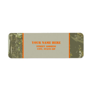 Étiquette Camouflage et autocollant orange d'étiquette de