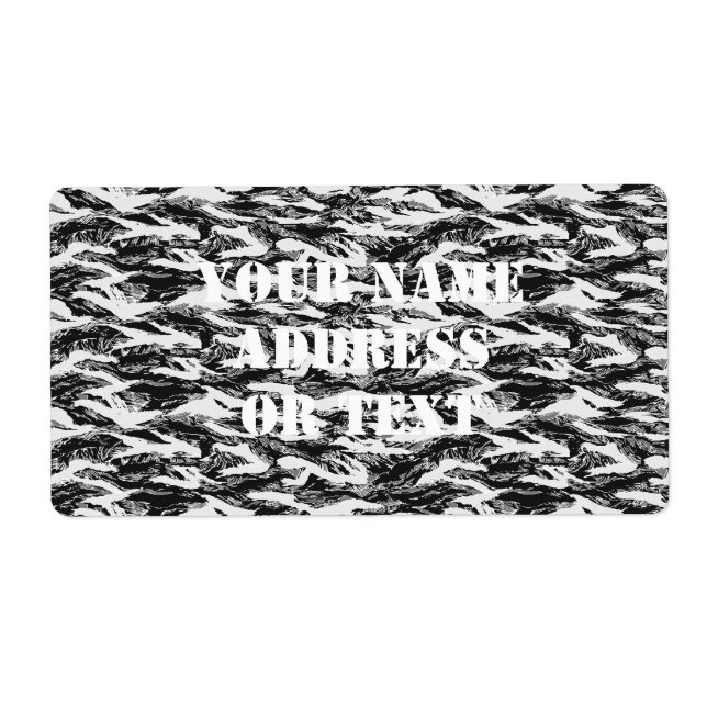 Étiquette Camouflage urbain Tigerstripe - noir & gris (Devant)