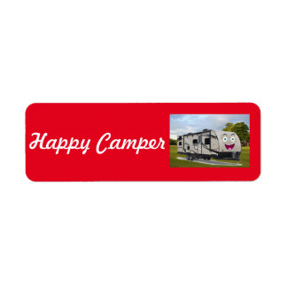 Étiquette Camping Happy Retirement dans le RV par Funnycoomb