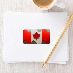 Étiquette Canada Flag-Chrome par Shirley Taylor