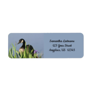 Étiquette Canada Goose Irises Animal Art Adresse