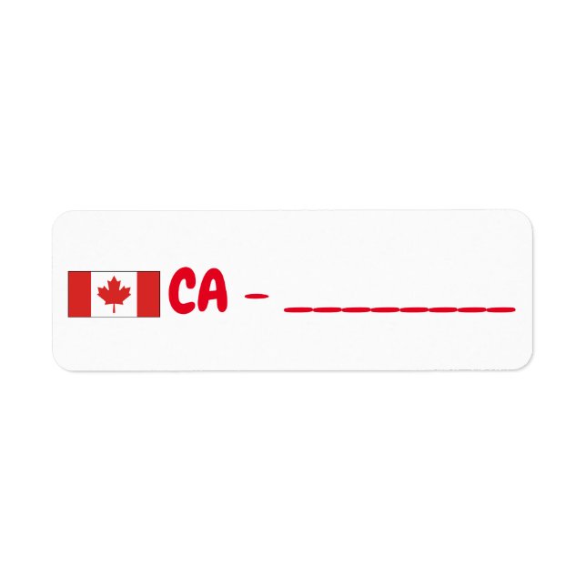 Étiquette Canada id postcrossing (Devant)