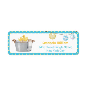 Étiquette Canard en caoutchouc sur fil à linge Baby Shower A