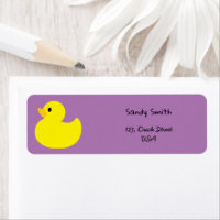 Canard jaune, couleur violet