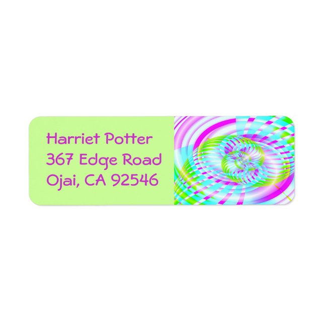 Étiquette Candy Sky 3 Art Fractal (Devant)