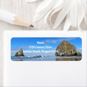 Étiquette Cannon Beach Oregon Haystack Rock