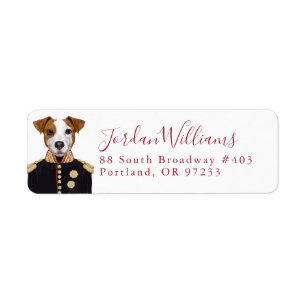 Étiquette Capitaine Jack Russell   ajoutent votre nom