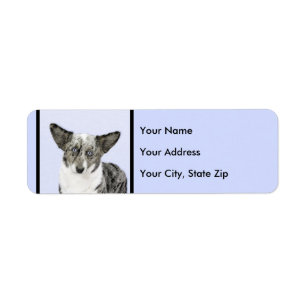 Étiquette Cardigan Welsh Corgi Peinture - Art Chien original