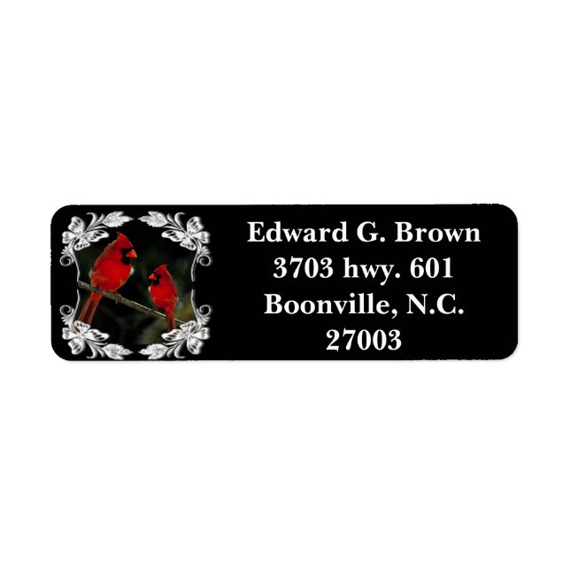 ÉTIQUETTE CARDINAL (Devant)