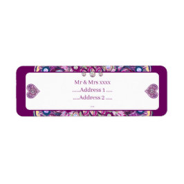 Étiquette Cardinal rouge Rosace