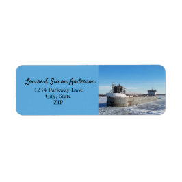 Étiquette Cargo d'hiver Manitoulin Grands Lacs Adresse