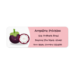 Étiquette Caricature mignonne mauve mangouste