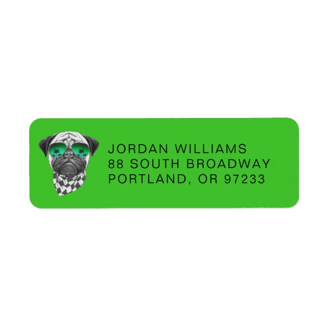 Étiquette Carlin de Miami | Ajouter Votre Nom (Devant)