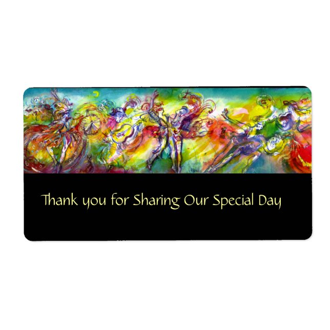 Étiquette CARNAVAL ITALIEN / Danse, Musique, Théâtre (Devant)