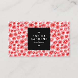 Étiquette carré 01a - 101115 - Rouge sur blanc