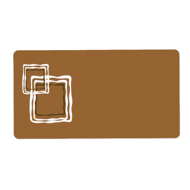 Étiquette Carré Abstrait (Devant)