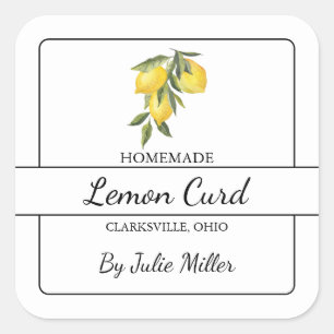 Étiquette Carré citron-curd fait maison