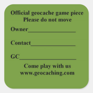 Étiquette carré de cachette