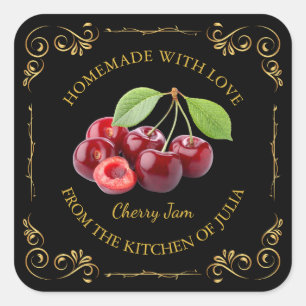 Étiquette Carré de confiture de cerisier maison vi