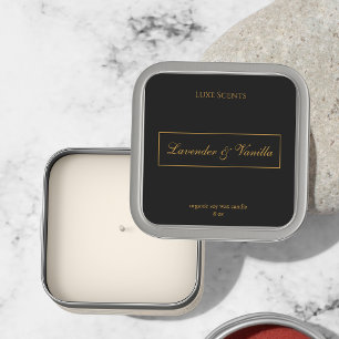 Étiquette Carré élégant parfumé bougie