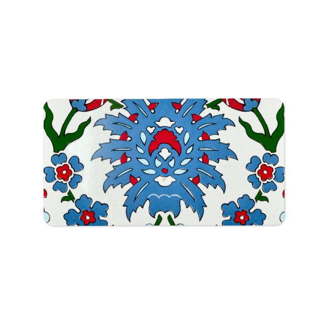 Étiquette carreau d'iznik (Devant)