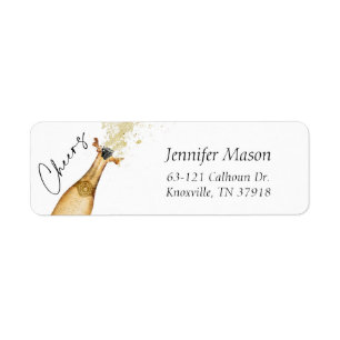Étiquette Carte d'anniversaire Retour Adresse Tchin