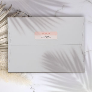 Étiquette Carte de visite à deux tons rose minimaliste