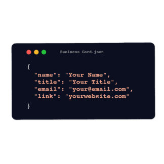 Étiquette Carte de visite drôle de programmeur| développeur