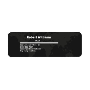 Étiquette Carte de visite professionnelle pour pilote modern