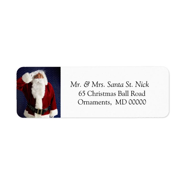 Étiquette Carte de voeux personnalisée du Père Noël militair (Devant)