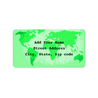 Carte du monde Abstrait Neon Green Artsy Traveler