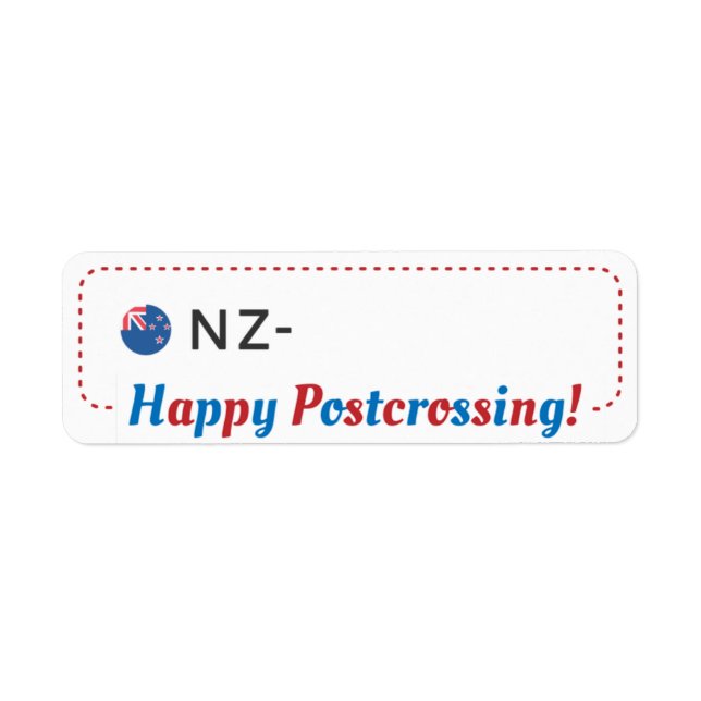 Étiquette Carte postale de poste NZ Nouvelle-Zélande (Devant)
