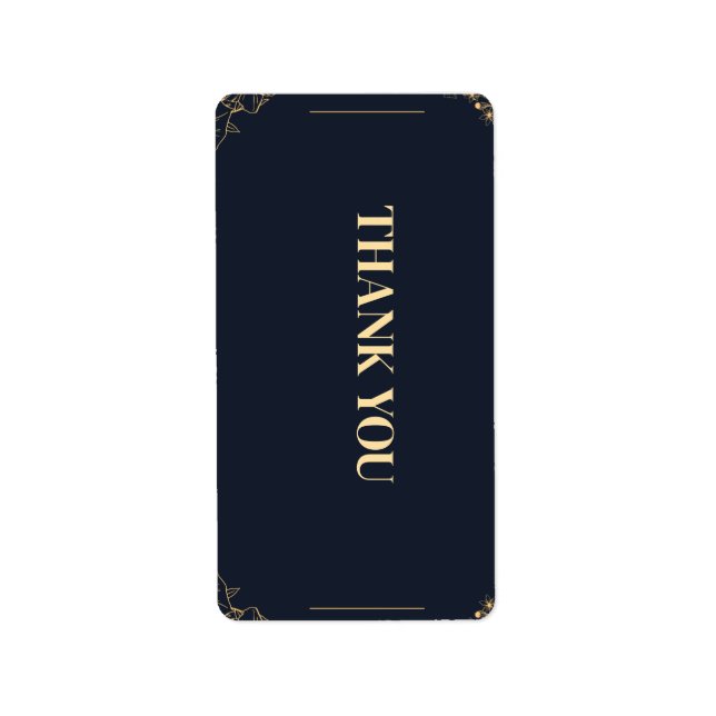 Étiquette cartes de remerciements (Devant)