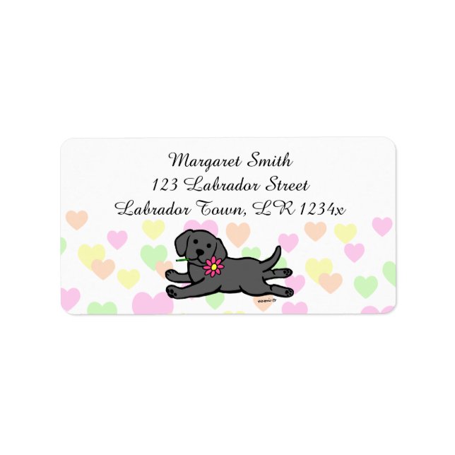 Étiquette Cartographie de marionnettes Innocent Black Labrad (Devant)