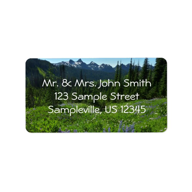 Étiquette Cascade Range du parc national du Mont Rainier (Devant)