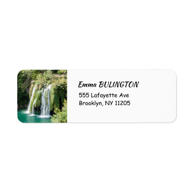 Étiquette Cascades dans le Parc National de Plitvice - Croat (Devant)