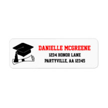 Casquette de 2e année Red et Black Graduation Adre