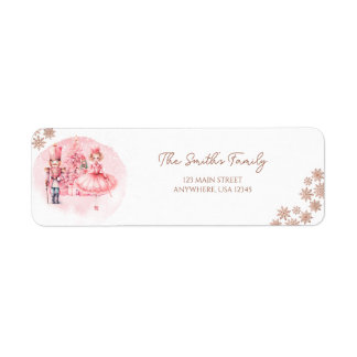 Étiquette Casse-Noisette Rose Et Or Anniversaire Sucre Plum 