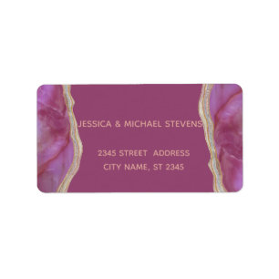 Étiquette Cassis chic agate romantique élégant