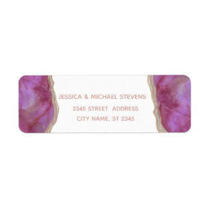 Étiquette Cassis chic agate romantique élégant simple
