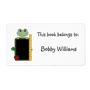 Étiquette Ce livre appartient à :-Frog/Personnaliser le nom