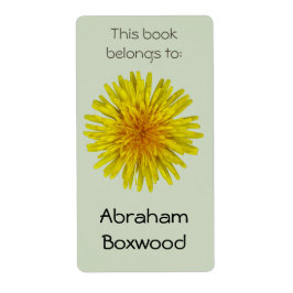 Étiquette Ce Livre Appartient À Nom Personnalisé Dandelion J