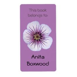 Étiquette Ce Livre Appartient À Nom Personnalisé Fleur Viole