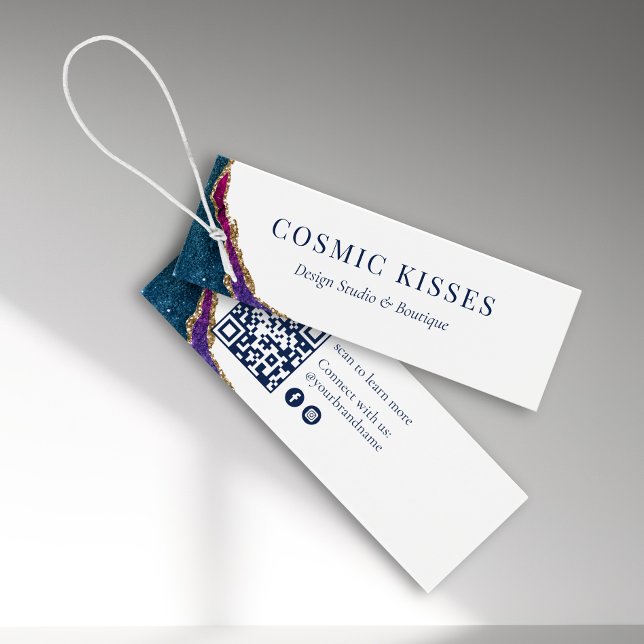 Étiquette céleste Galaxie Business Scan QR Social  (Créateur téléchargé)