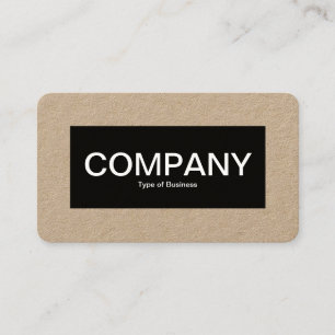 Étiquette central - Noir avec blanc (Kraft)