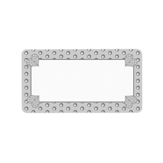 Étiquette Céramique gris dentelle (Devant)