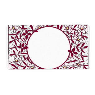 Étiquette Cercle avec bordure marguerite