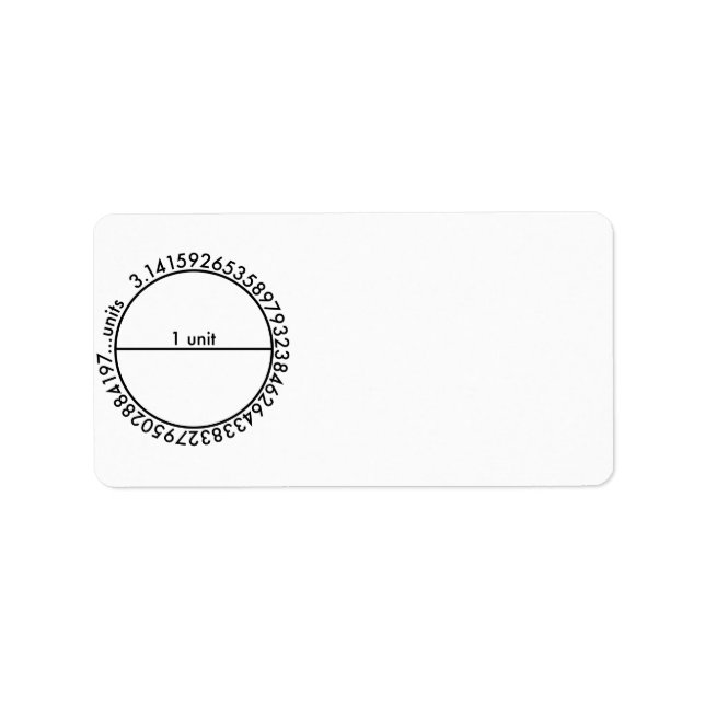 Étiquette Cercle Pi (Devant)