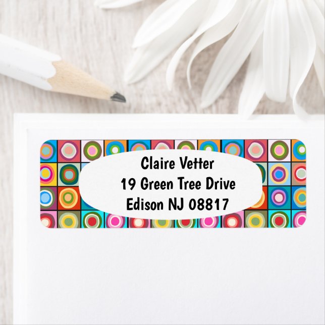 Étiquette Cercles inspirés par Kandinsky (En situation)