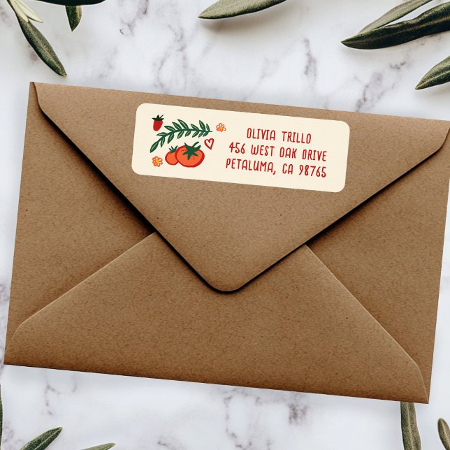 Étiquette C'est l'Amore Nourriture Italienne Adresse de Mari (That's Amore Italian Food CUSTOM Wedding Return Address Label Sticker
)